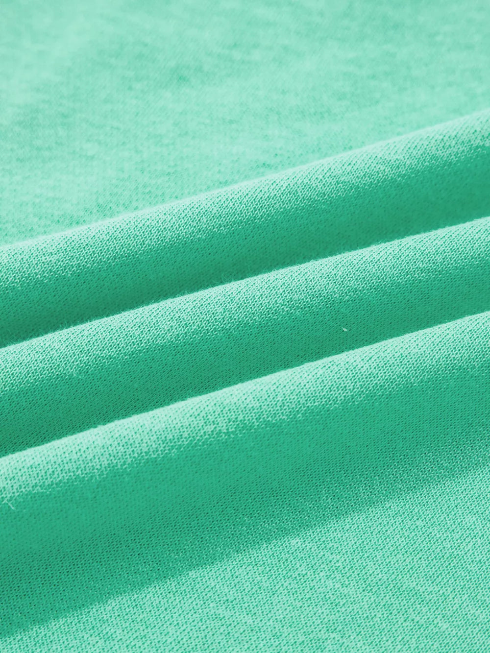mint green sweatshirt with ribbed cuffs and long sleeve