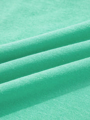 mint green sweatshirt with ribbed cuffs and long sleeve