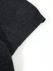 Men's Mock Neck Short Sleeve Knit Top in Khaki, fabric detail