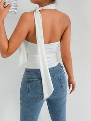 Chic Asymmetric Halter Neck Tank