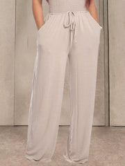 Effortless Strapless Smocked Jumpsuit