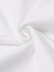 White cotton t-shirt fabric detail with soft folds and texture.