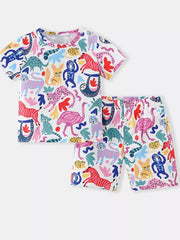 Whimsical Animal Print Toddler Outfit Set