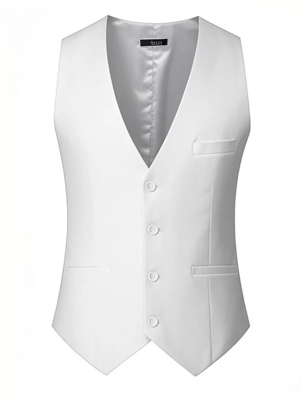 Men's Plus Size Classic Fit Button Up Vest, fabric detail