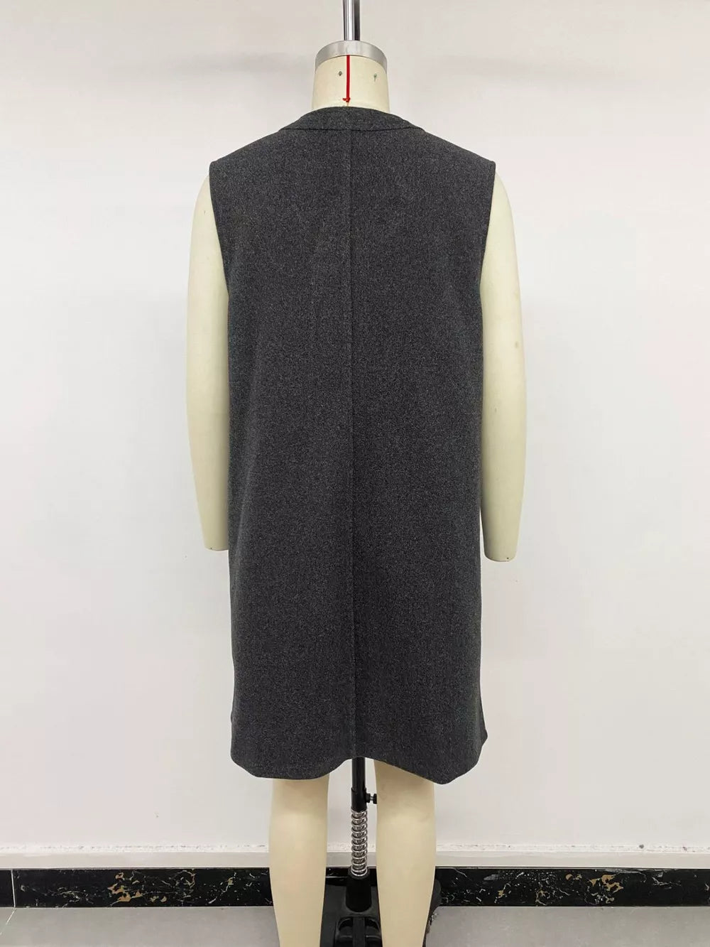 Sleeveless Longline Vest Coat, alternate angle