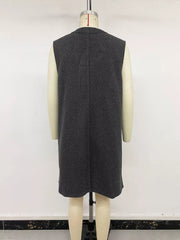 Sleeveless Longline Vest Coat, alternate angle