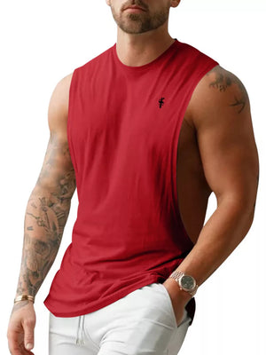 Men's Full Size Round Neck Tank Top Plus Size in Apricot, view 15