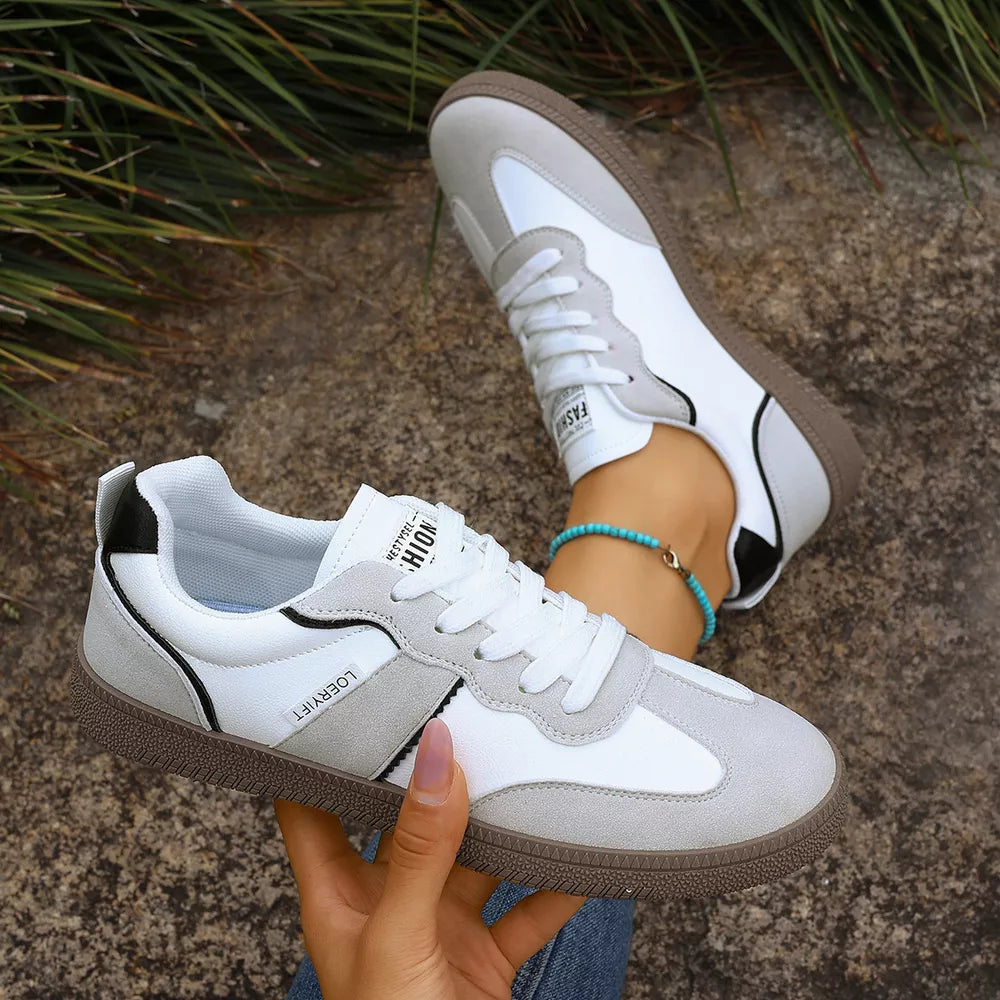 Round Toe Lace Up Sneakers in Wine Red, view 13