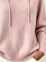 Cozy Ribbed Long-sleeve Hooded Sweater
