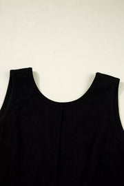 Corduroy Patch Pocket Sleeveless Mini Dress, view 11