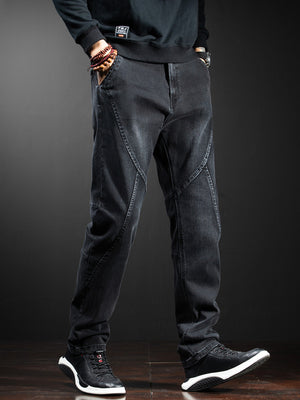 Men's Slim Fit Black Jeans, side view