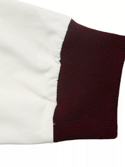 Contrast Trim Zip Up Jacket in White, editorial view
