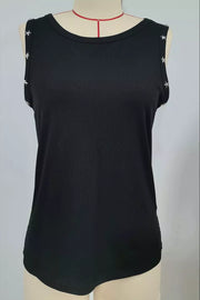 Star Detail Ribbed Tank, side view