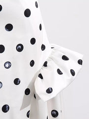 Chic High-waisted Polka Dot Skirt