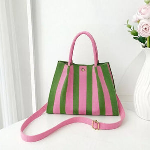 Striped Adjustable Strap Crossbody Bag, alternate angle