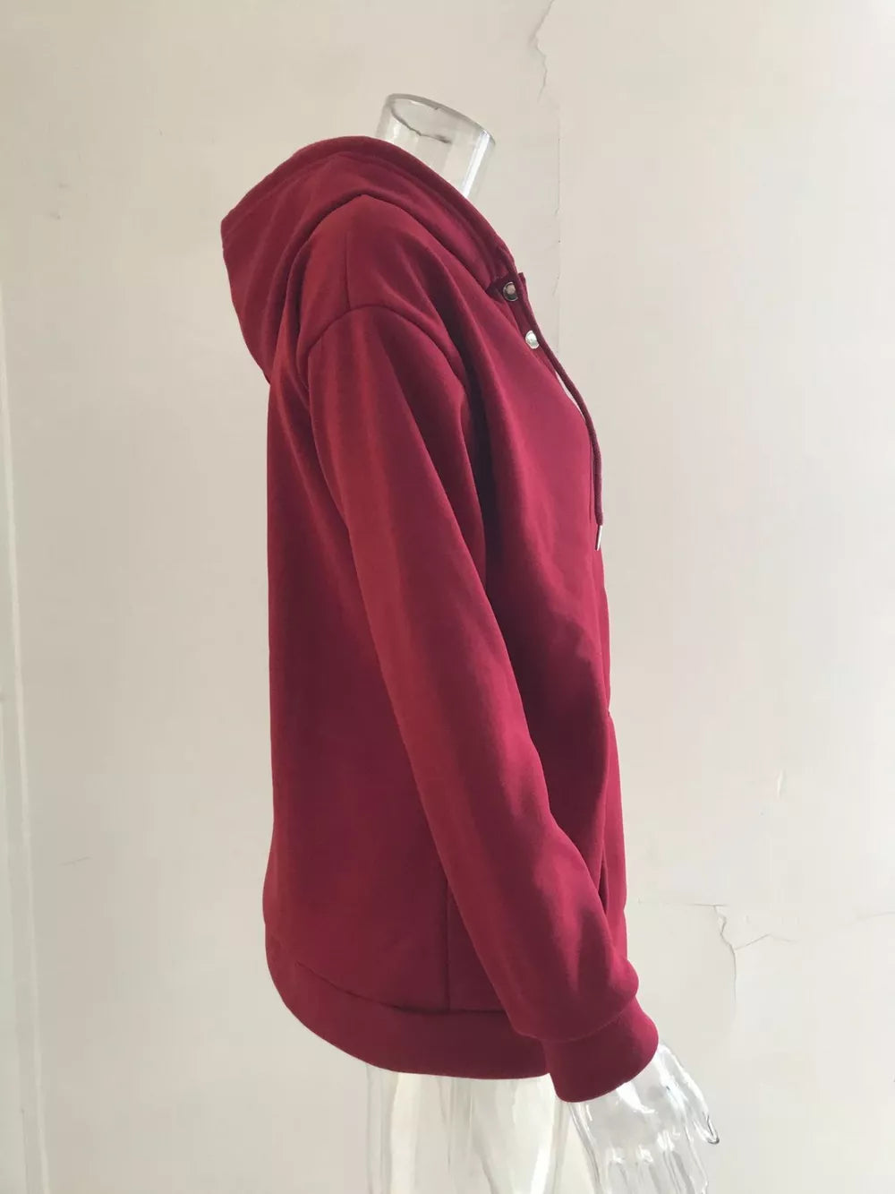 Full Size Kangaroo Pocket Drawstring Hoodie in Army Green, product detail