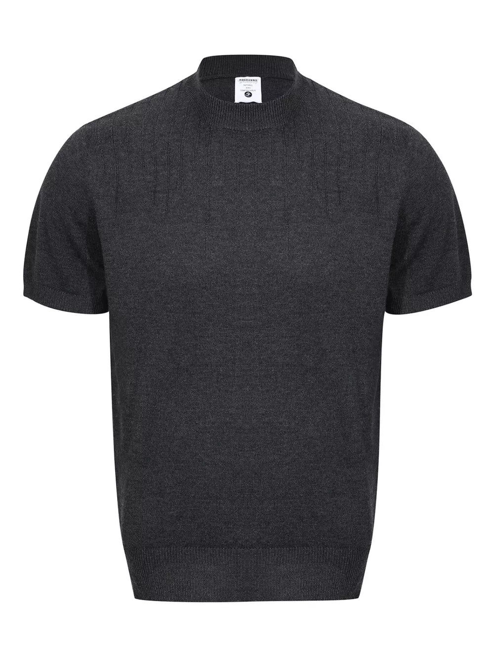 Men's Mock Neck Short Sleeve Knit Top in Khaki, front view