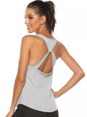Crisscross Design Breathable Active Tank