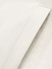 Cropped Faux Leather Jacket in White, view 12