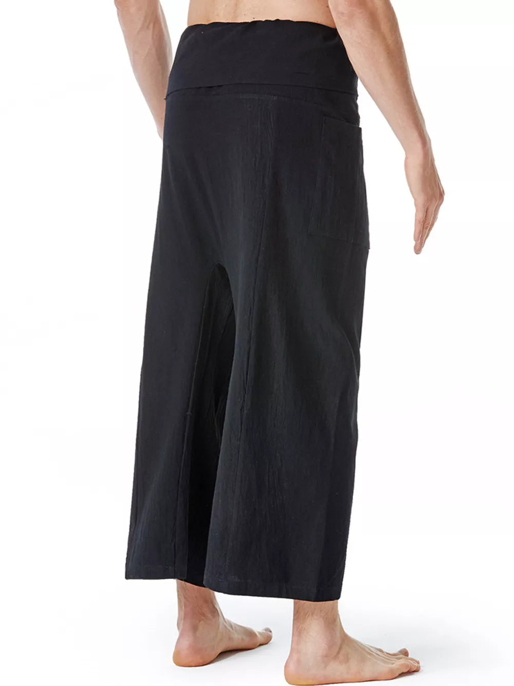 Men's Loose Fit Sweatpants With Tie Waist, fit detail