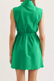 Chic Sleeveless Mini Dress With Zipper