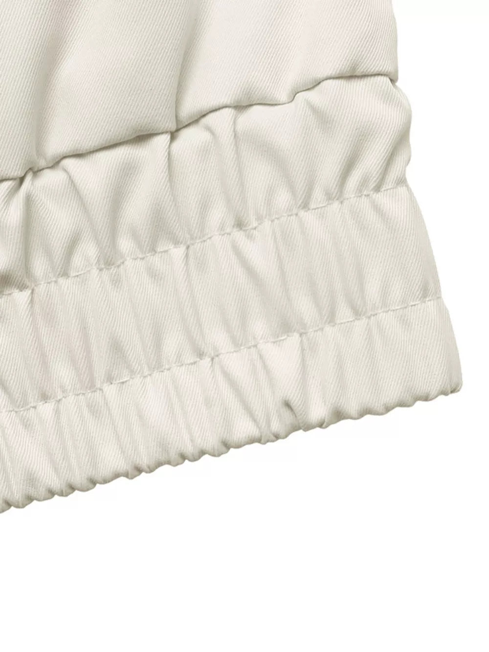 Cropped Faux Leather Jacket in White, product detail