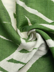 Tropical print strapless maternity jumpsuit in green and white fabric detail