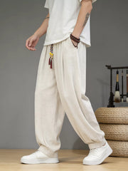 Men's Plus Size Loose Fit Casual Pants, front view