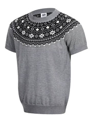 Fair Isle Knit Short Sleeve Sweater