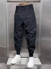 Men's Plus Size Drawstring Loose Fit Joggers, close-up detail
