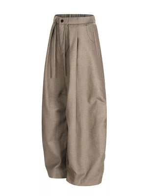 Men's Wide Leg Pleated Pants, side view