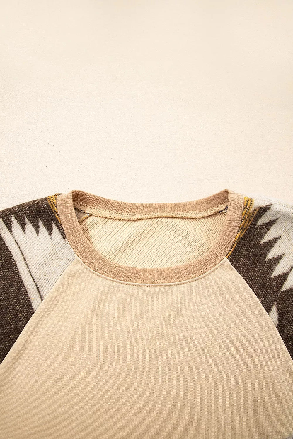 Sequined Rodeo Graphic Aztec Bubble Sleeve Sweatshirt, product detail