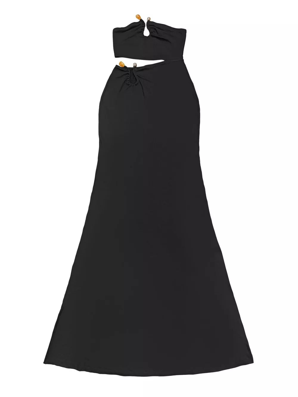 white maxi dress with ruched and sleeveless