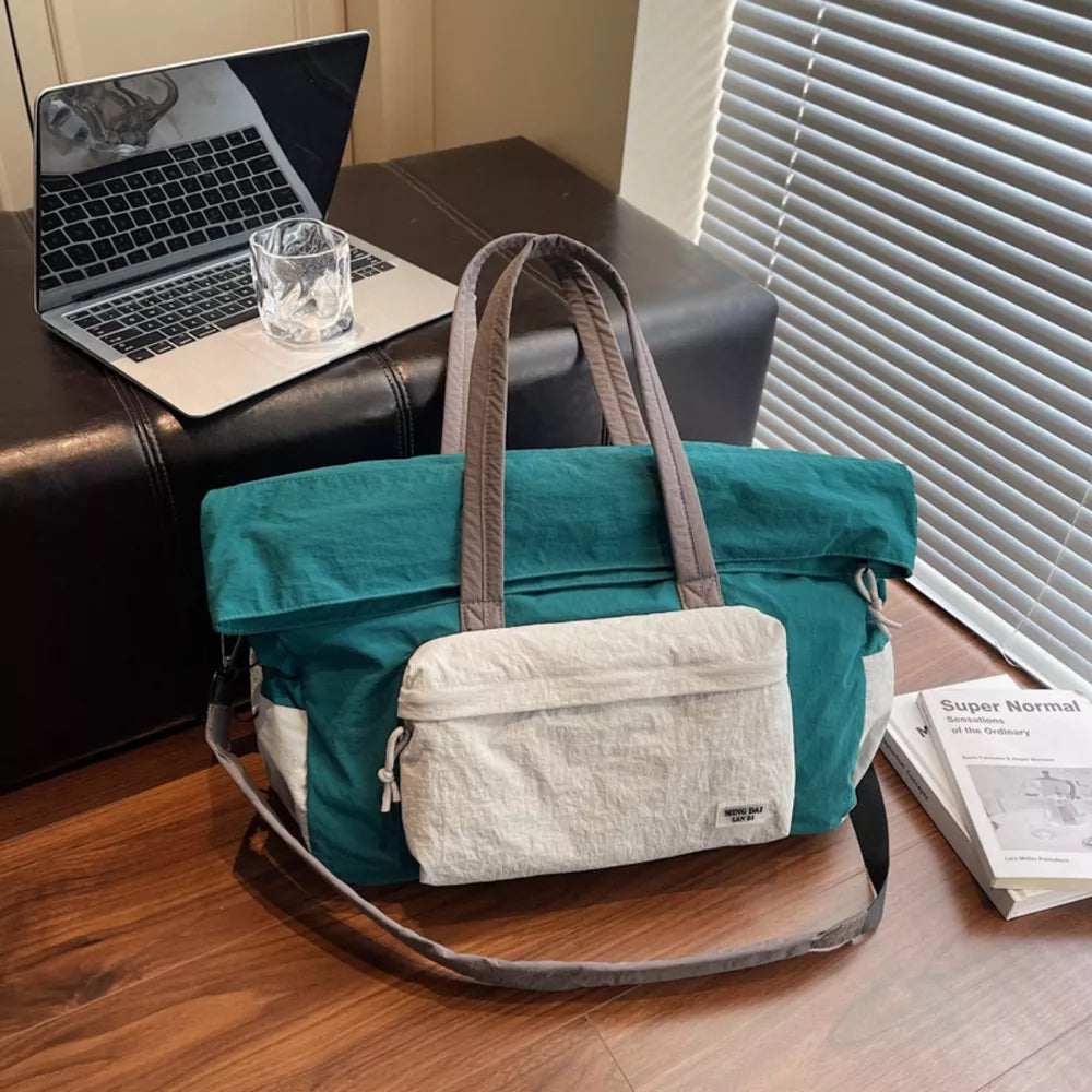 Vibrant Color-block Travel Bag