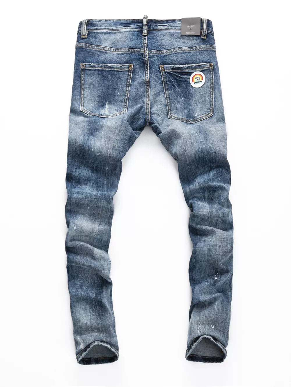 Men S Distressed Slim Fit Jeans in Medium, side view