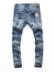 Men S Distressed Slim Fit Jeans in Medium, side view