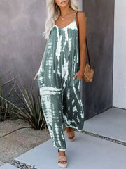 Vibrant Tie-dye Wide-leg Romper