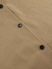 Oversized Lapel Collar Button-down Coat in Brown, view 19