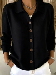 Button-up Long Sleeve Cardigan, close-up detail