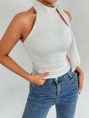 Chic Asymmetric Halter Neck Tank