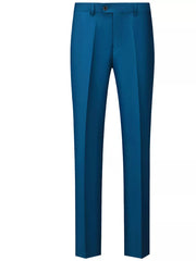 Men's Slim Fit Full Size Dress Pants in Navy Blue, fabric detail
