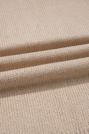 Howdy Textured Knit Sweater Vest in beige acrylic with a ribbed knit texture.