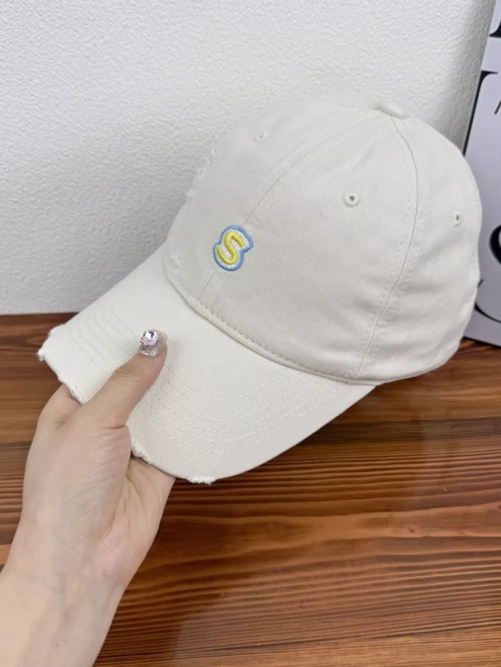 Trendy Distressed Cotton Baseball Cap