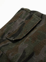 Men's Camouflage Cargo Pants in Green Camouflage, back view