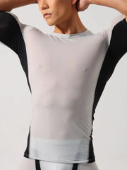 Performance Panel T-Shirt in black, a men's undershirt with activewear style.
