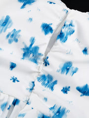 Charming Floral Ruffle Hem Tank