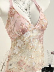 Sequin Halter Neck Cami, side view