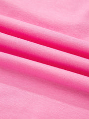 Vibrant pink cotton bikini with drawstring detail