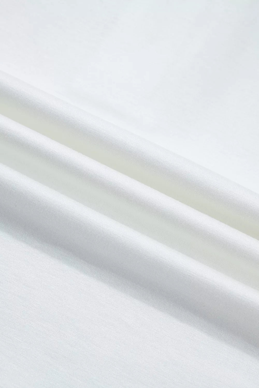 White polyester maternity t-shirt fabric detail