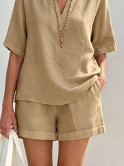 Full Size Half Sleeve Top And Shorts Set, view 12